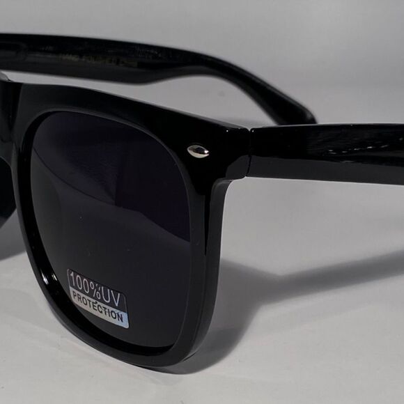 0540 Black Square Oversize Dramatic Sunglasses 100% UV Protection NWT - Picture 7 of 8